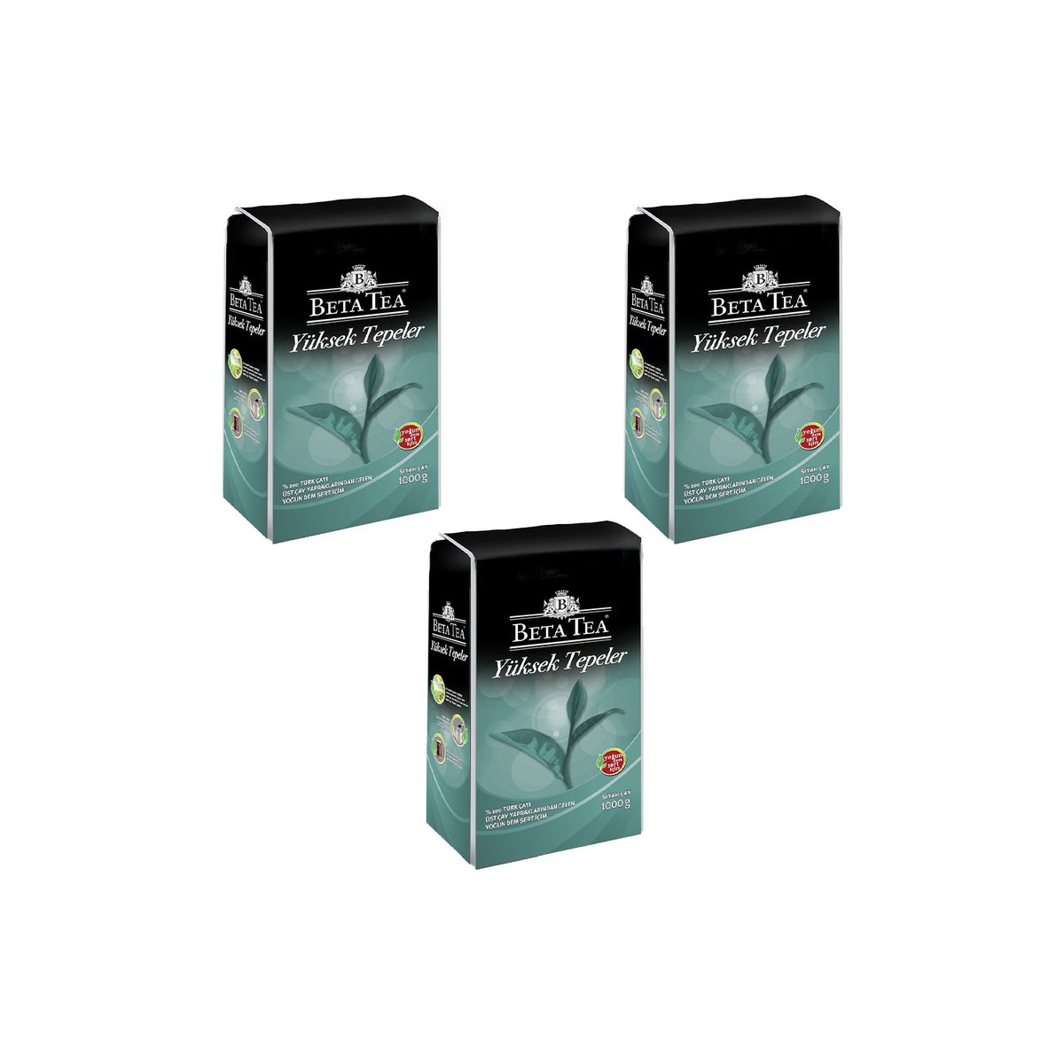 Beta Tea Yuksek Tepeler loose leaf tea 1 kg x 3 - MALLTURK