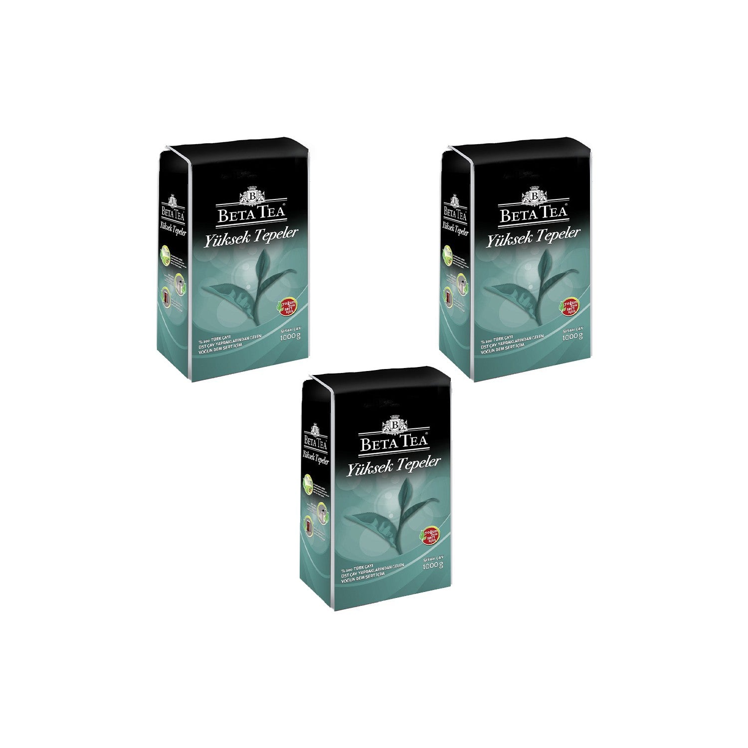 Beta Tea Yuksek Tepeler loose leaf tea 1 kg x 3 - MALLTURK
