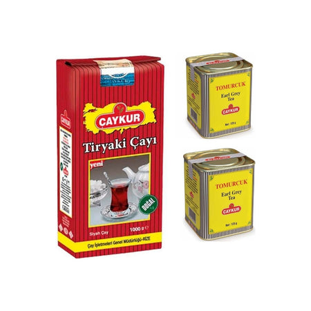 Caykur Kalitesi.caykur Keyif Seti.tiryaki tea 1 kg +Caykur bud 125 g x 2-pack metal tin. - MALLTURK