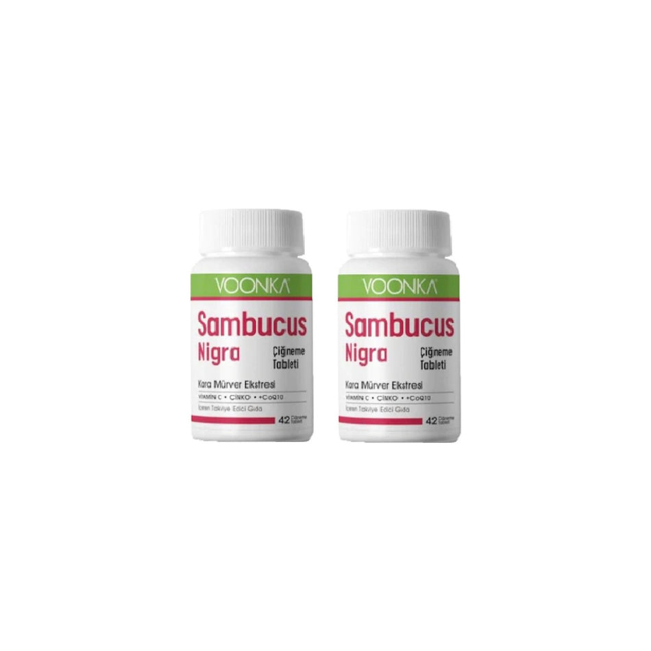 Voonka Sambucus Nigra 42 Chewable Tablets X2 Pack