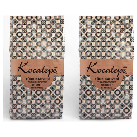 Kocatepe Coffee - Kocatepe 500g Foil Pack of 2 Turkish Coffee - Origin: Turkiye - intense Aroma - MALLTURK