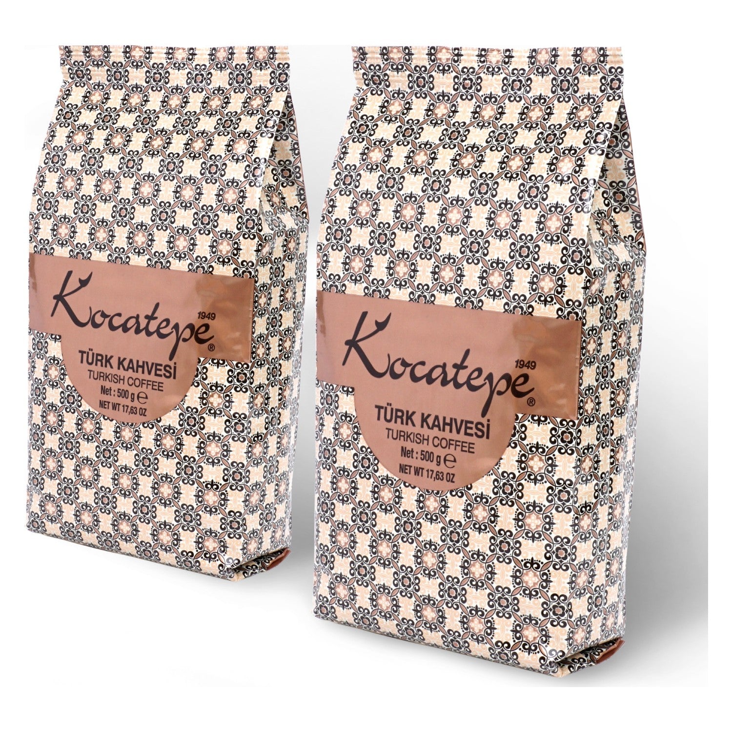 Kocatepe Coffee - Kocatepe 500g Foil Pack of 2 Turkish Coffee - Origin: Turkiye - intense Aroma - MALLTURK