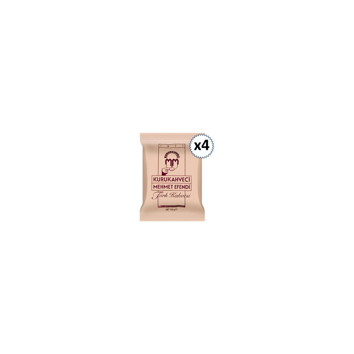 Kurukahveci Mehmet Efendi Turkish Coffee 100 gr x 4 p - MALLTURK