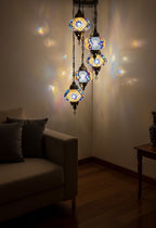 Turkish Mosaic Chandelier – 5 Globe