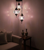 Turkish Mosaic Chandelier – 3 Globe