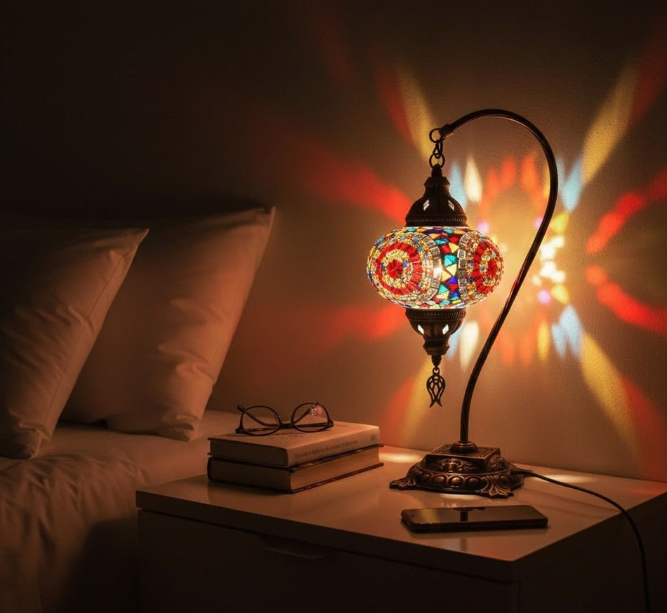 Table lamp, bedside table, bedside lighting, Turkish lamp night light - MALLTURK