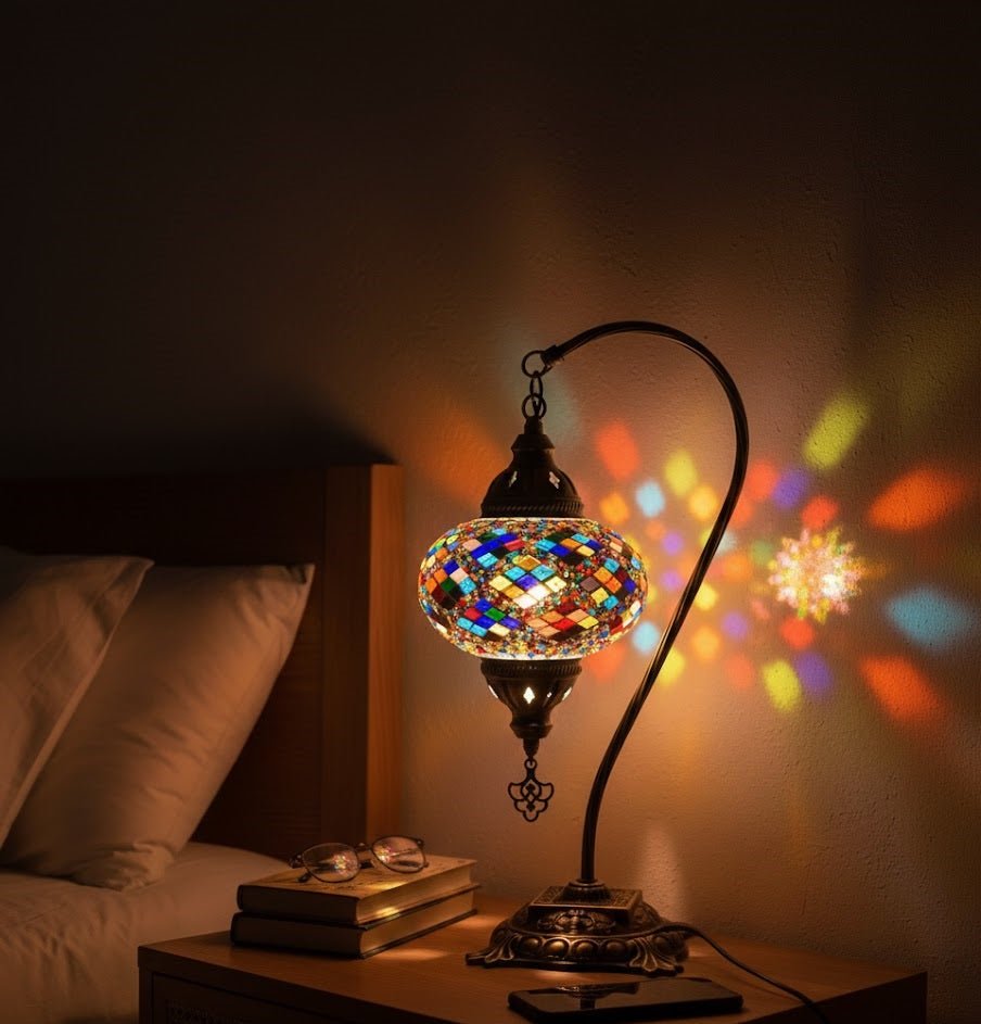 Table lamp, bedside table, bedside lighting, Turkish lamp night light - MALLTURK