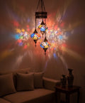Turkish Mosaic Chandelier – 3 Globe