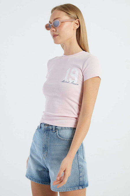 19 Printed Slim Fit T-Shirt - MALLTURK