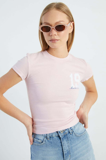 19 Printed Slim Fit T-Shirt - MALLTURK