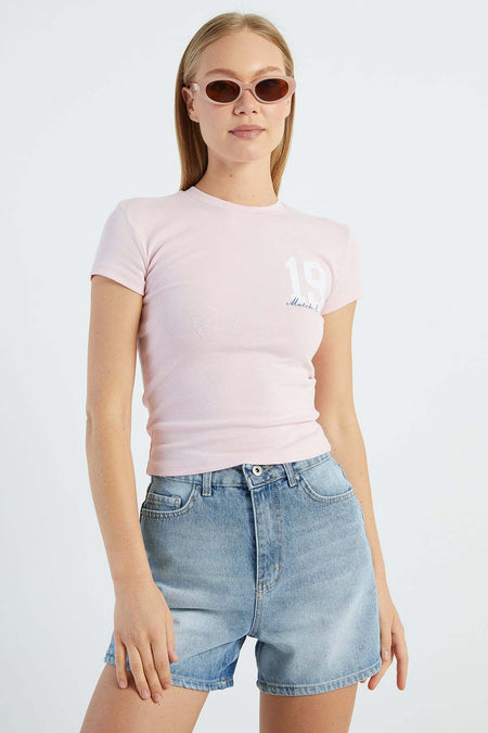 19 Printed Slim Fit T-Shirt - MALLTURK