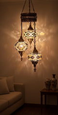 Turkish Mosaic Chandelier – 3 Globe
