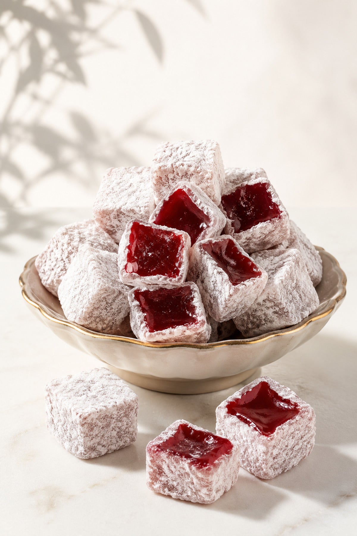 Sener Pomegranate Flavored Flavored Plain Turkish Delight 500 g - MALLTURK