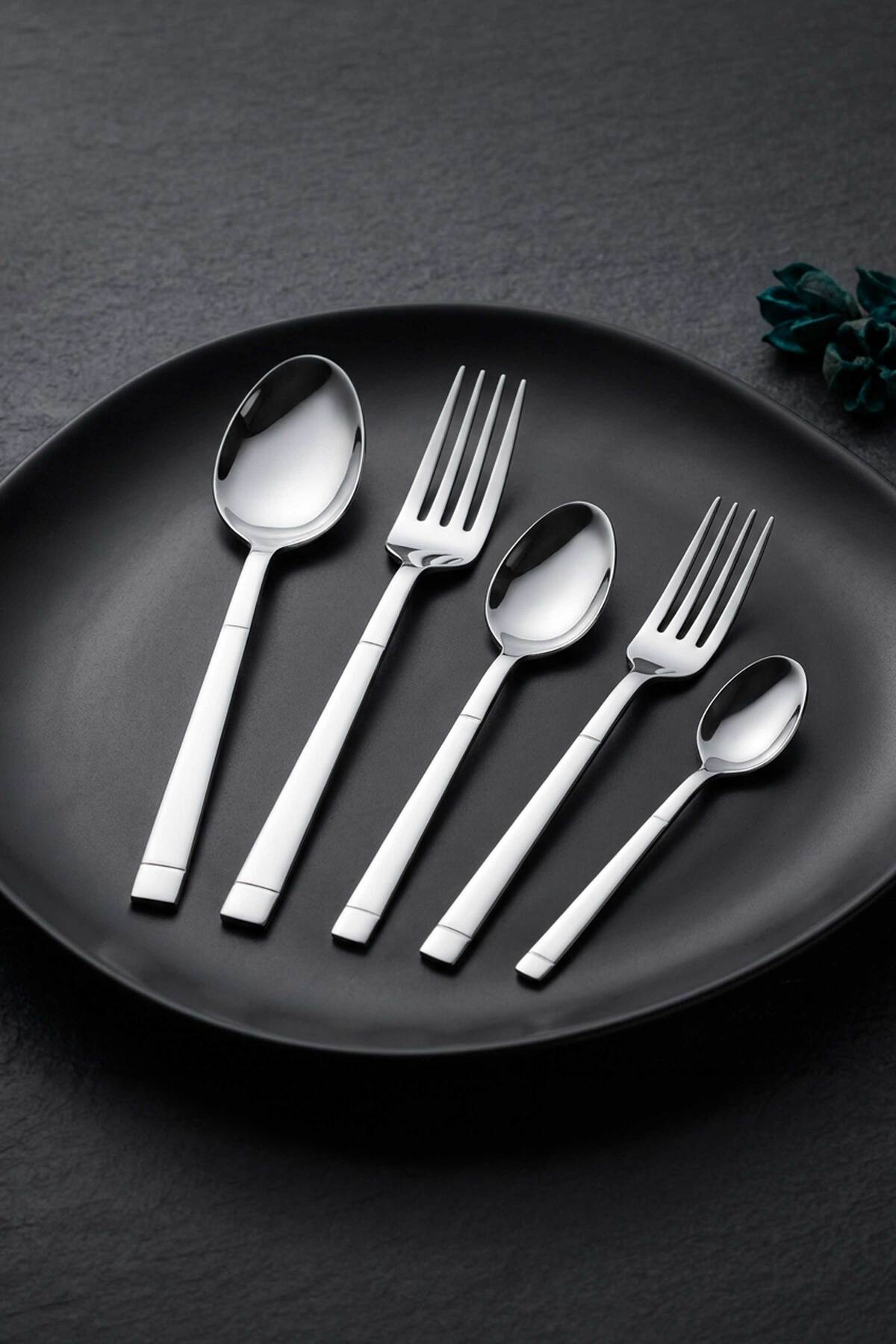 Tac felina nida 60 Piece 12 Place Setting Fork Spoon Set 18 10 Stainless Steel 304 kalite - MALLTURK