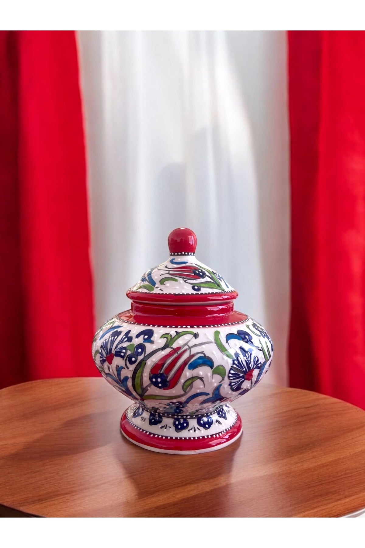 STORESZA Handmade Kutahya Tile Footed Tile Candy Bowl - MALLTURK