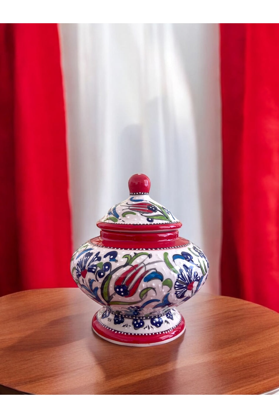STORESZA Handmade Kutahya Tile Footed Tile Candy Bowl - MALLTURK
