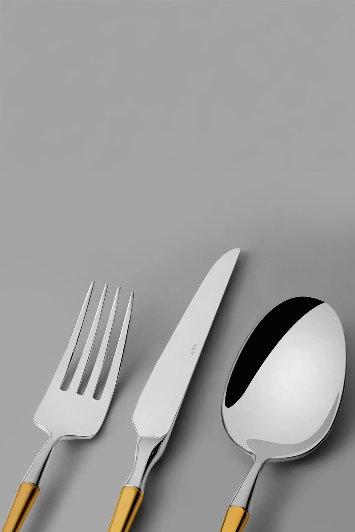 Nehir marbella altin Plain 6 Place Setting 36 Piece Boxed Flatware Set - MALLTURK