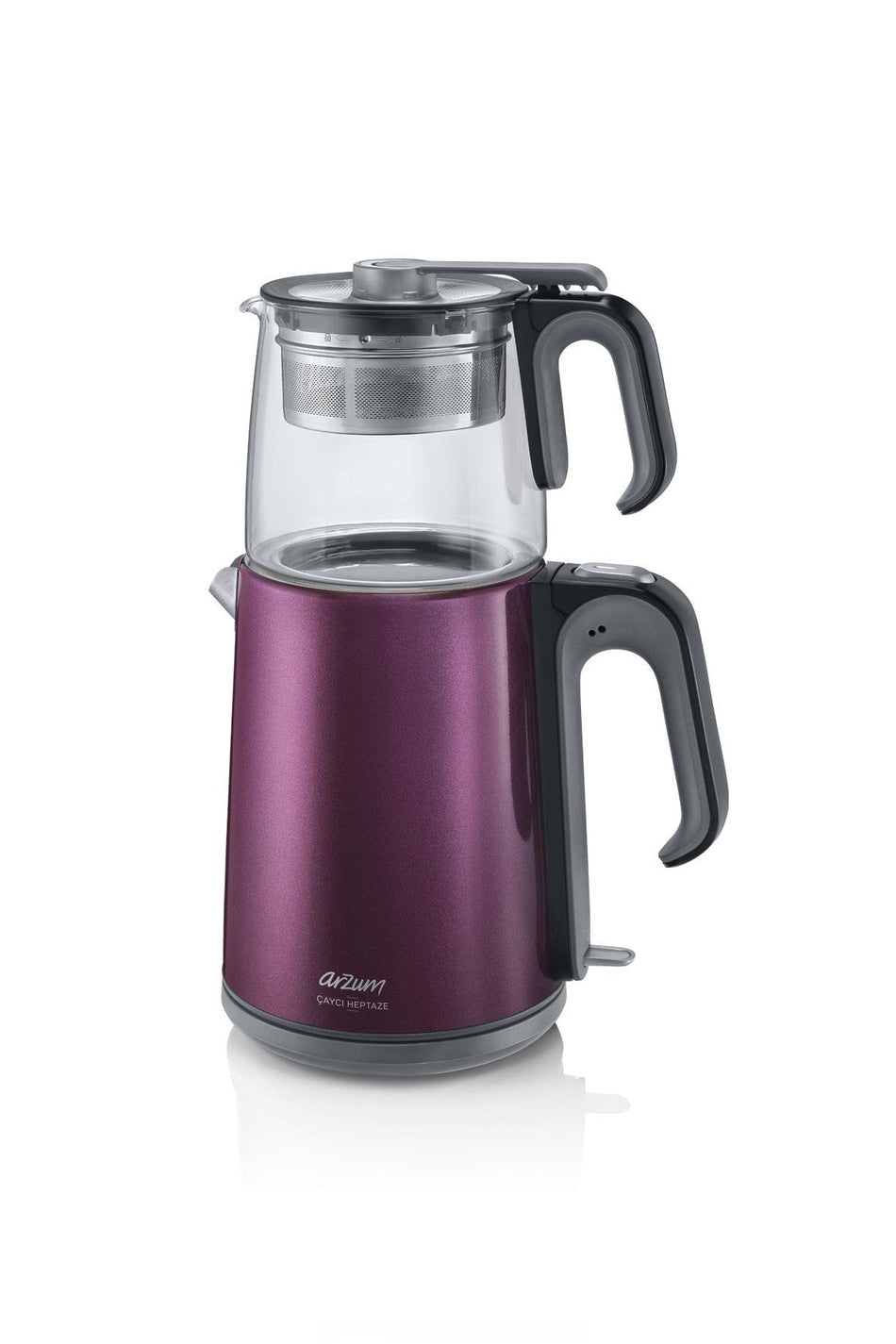 Arzum AR3031 Heptaze Glass Teapot Tea Maker - Plum - MALLTURK