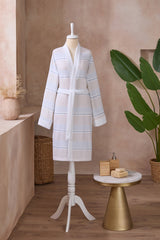 Ozdilek Textura Peshtemal Kimono Bathrobe - MALLTURK