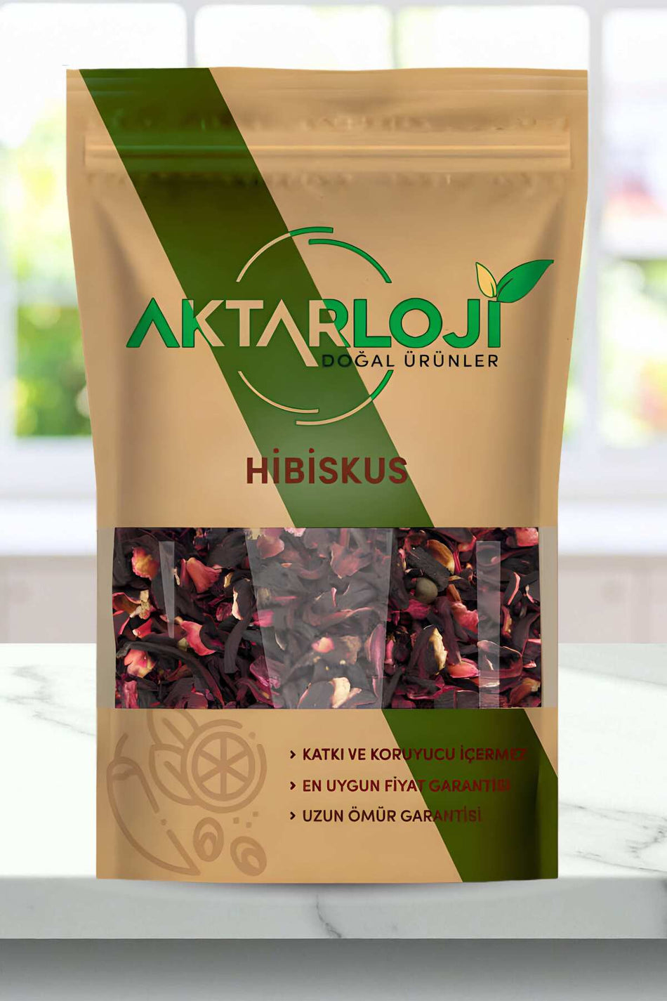 Aktarloji 100g Hibiscus Tea / Pomegranate Flower / Hibiscus / Okra Flower - Additive-Free & Natural