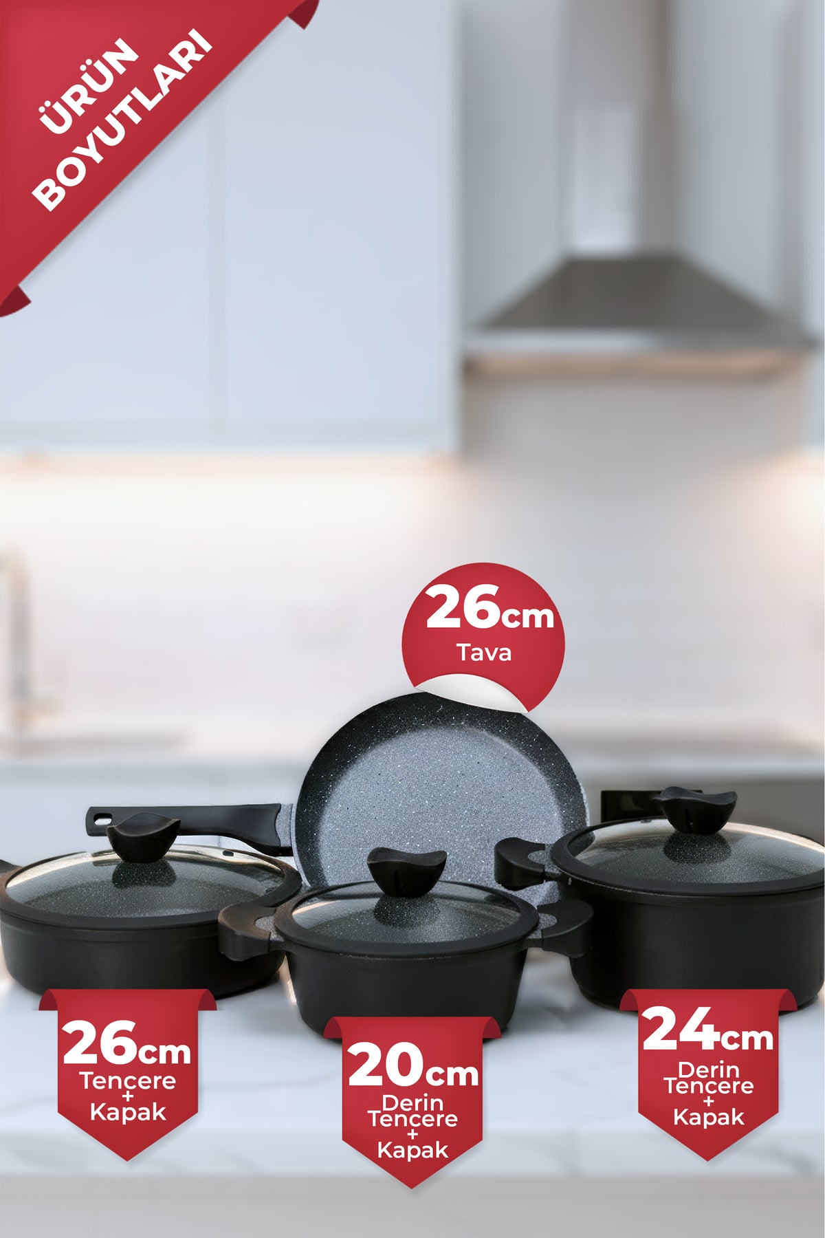 Aryildiz Montana 7 Piece Cookware Set