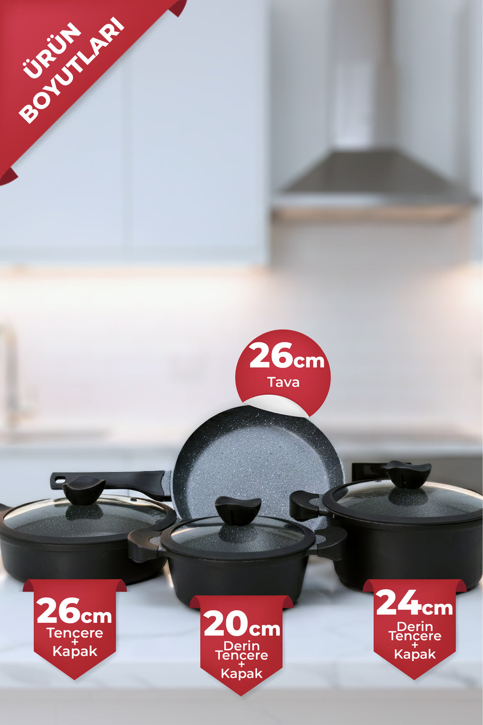Aryildiz Montana 7 Piece Cookware Set
