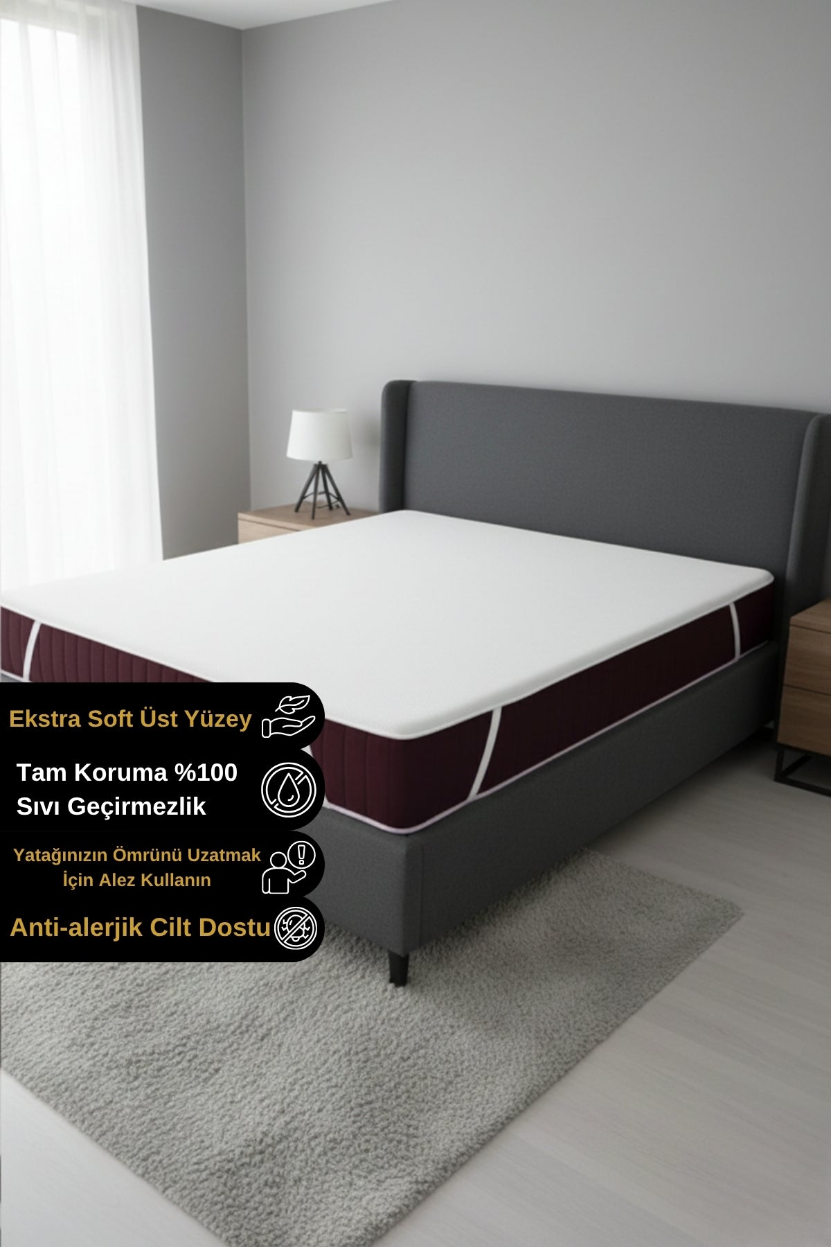 Senpai Micro Waterproof Microfiber Fitted Baby & Kids Mattress Protector - MALLTURK