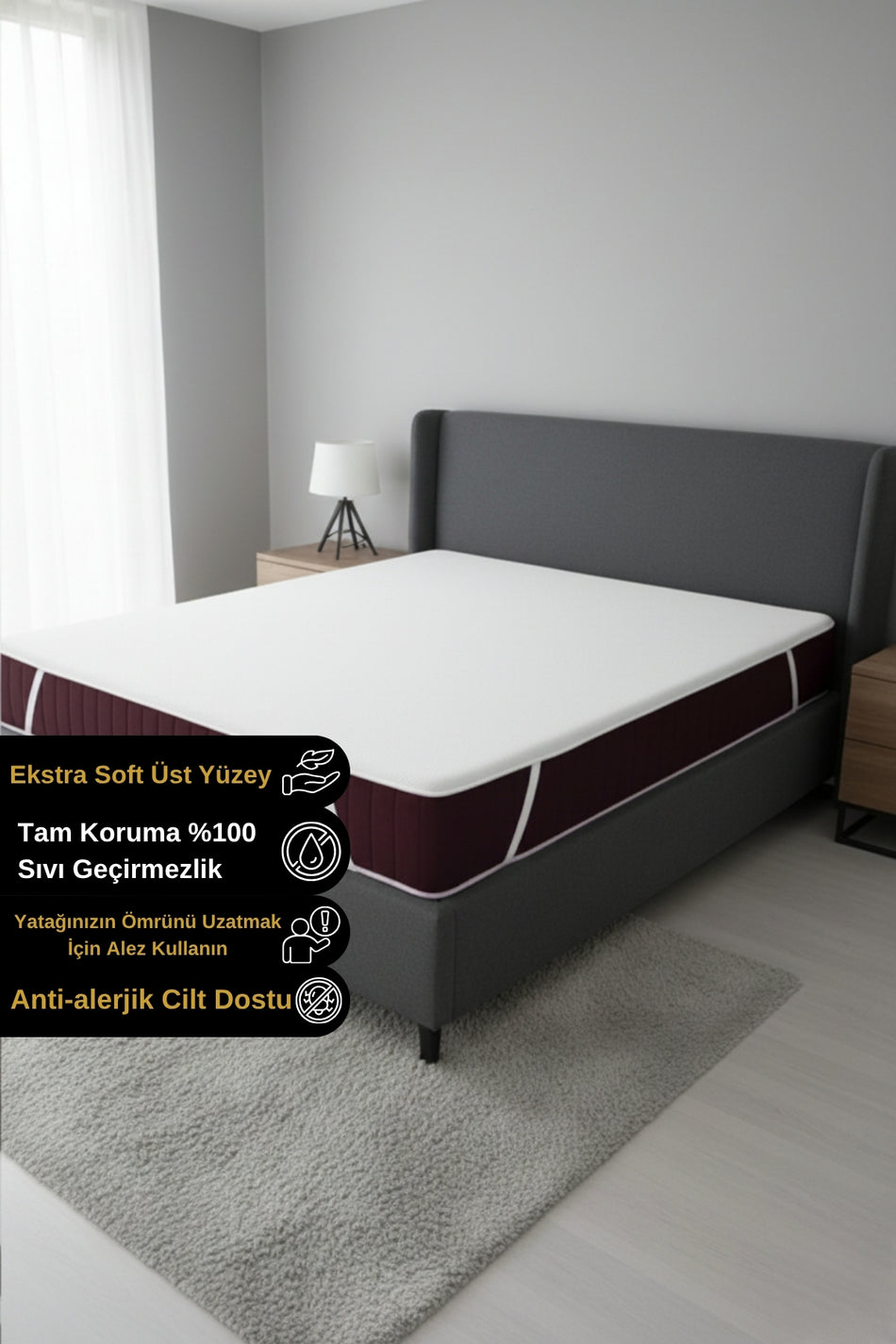 Senpai Micro Waterproof Microfiber Fitted Baby & Kids Mattress Protector - MALLTURK
