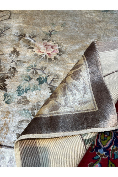 RD RAMAZAN DAG Hand Rug Art Hand-Woven Carved Chinese Silk Rug Size 220x166 - MALLTURK