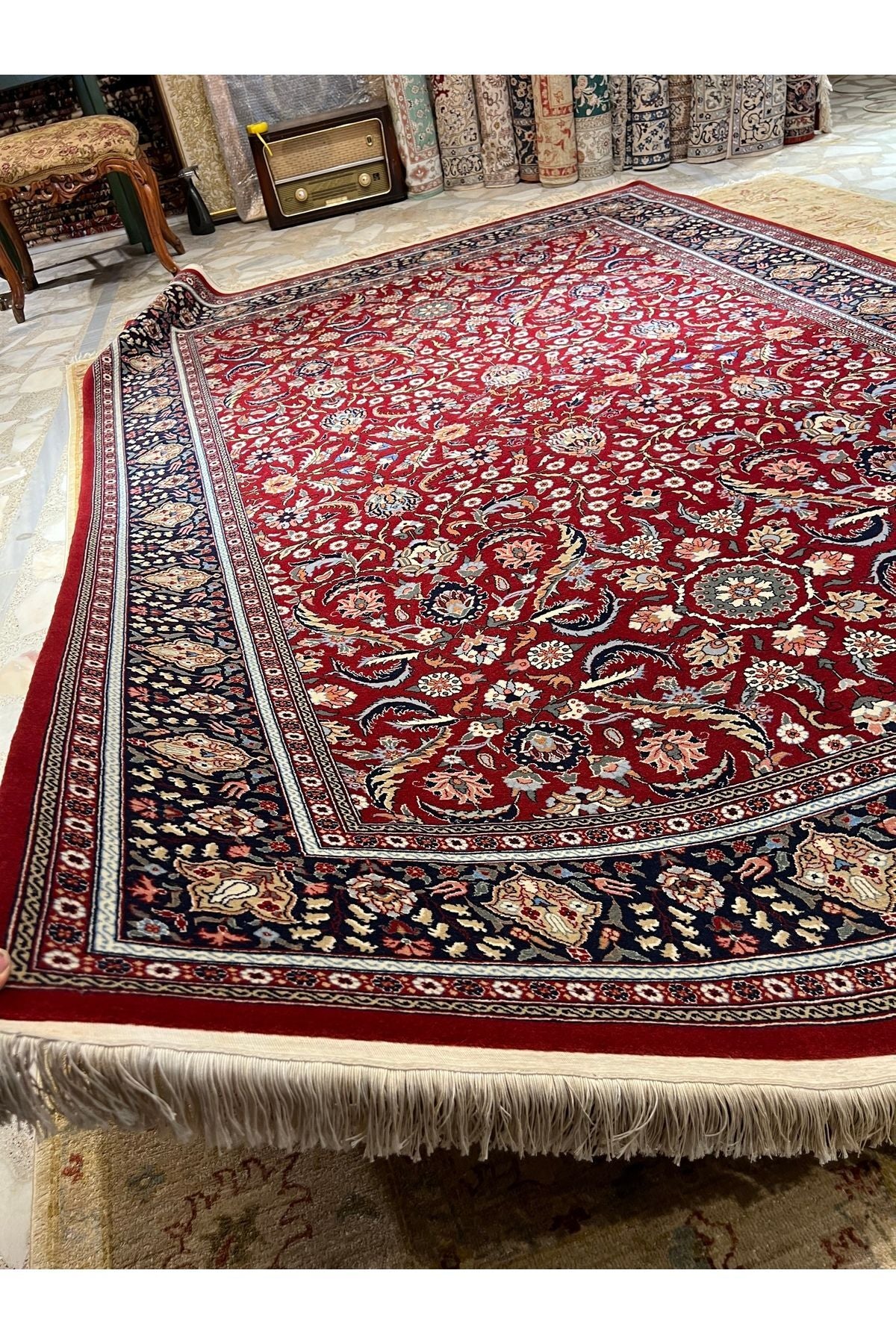 RD RAMAZAN DAG Hand Rug Art Hand-Woven Hereke Rug Signed Premium Quality Cotton Base Wool Weave Natural Dye Size 3x2 - MALLTURK