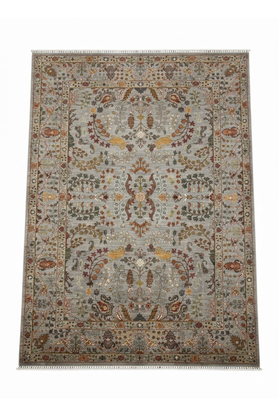 Vog Hali Original Iranian Handwoven Carpet – Sultani Motif Green Classic Living Room Carpet - MALLTURK