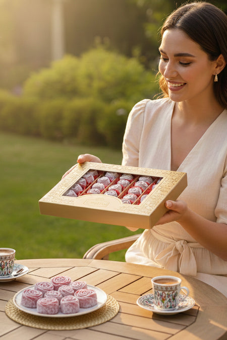 carsibasi Gluten Free roselight artizan Flavored patentli turk Rose Turkish Delight 600 g - MALLTURK