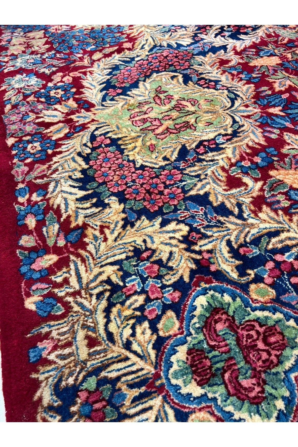 RD RAMAZAN DAG Hand Rug Art Hand-Woven Iranian Kirman Rug Signed Premium Quality KokBoyaMuazzam Bir Eser Size 450x350 - MALLTURK