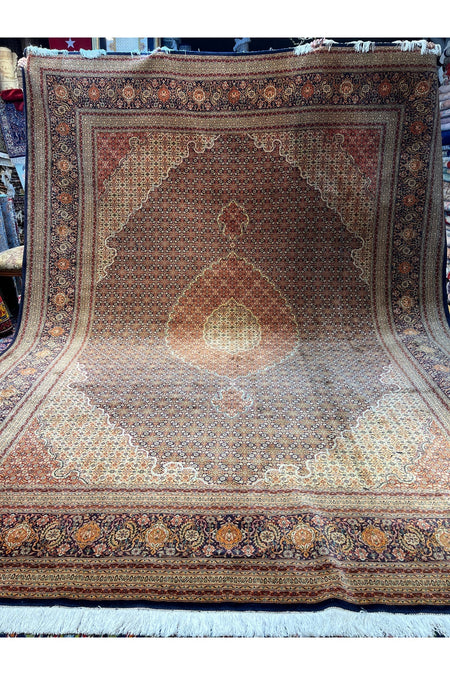 RD RAMAZAN DAG Hand Rug Art Hand-Woven Iranian Mahi Rug Wool Blend Premium Quality Size 400x300 - MALLTURK