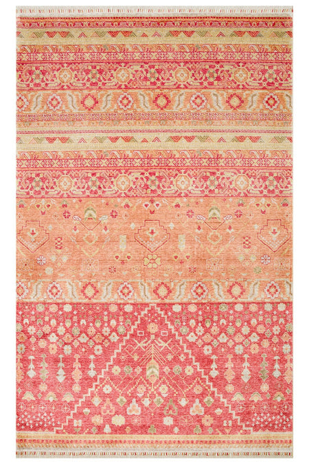Eko Hali Zara ZR 17 Red Autumnn is a special loom rug shaped by the intensive handiwork of women from Usak. - MALLTURK