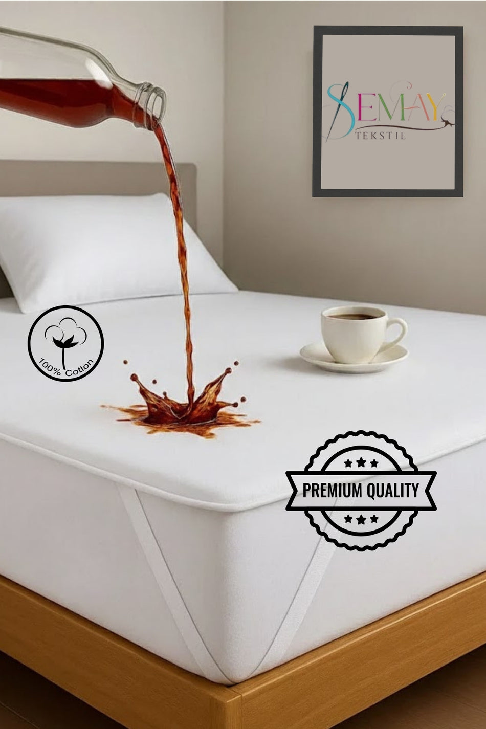 Denizli Waterproof Cotton Fitted Baby & Kids Mattress Protector - MALLTURK