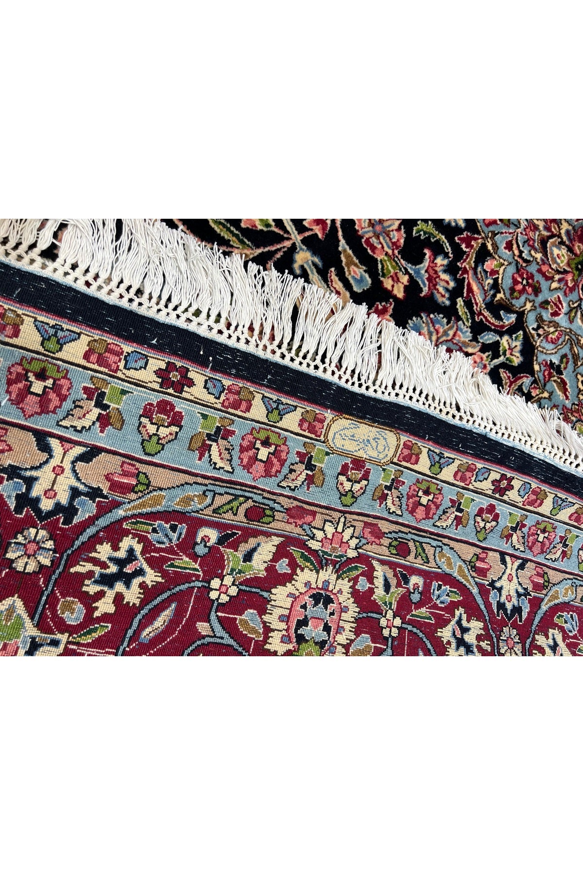RD RAMAZAN DAG Hand Rug Art Hand-Woven Iranian Kirman Laver Rug Imzalidir Premium Quality Size 445x295 - MALLTURK