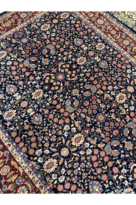 RD RAMAZAN DAG Hand Rug Art Hand-Woven Hereke Rug 100.Anniversary Series Seven Mountains Flower Design Size 235x150 - MALLTURK