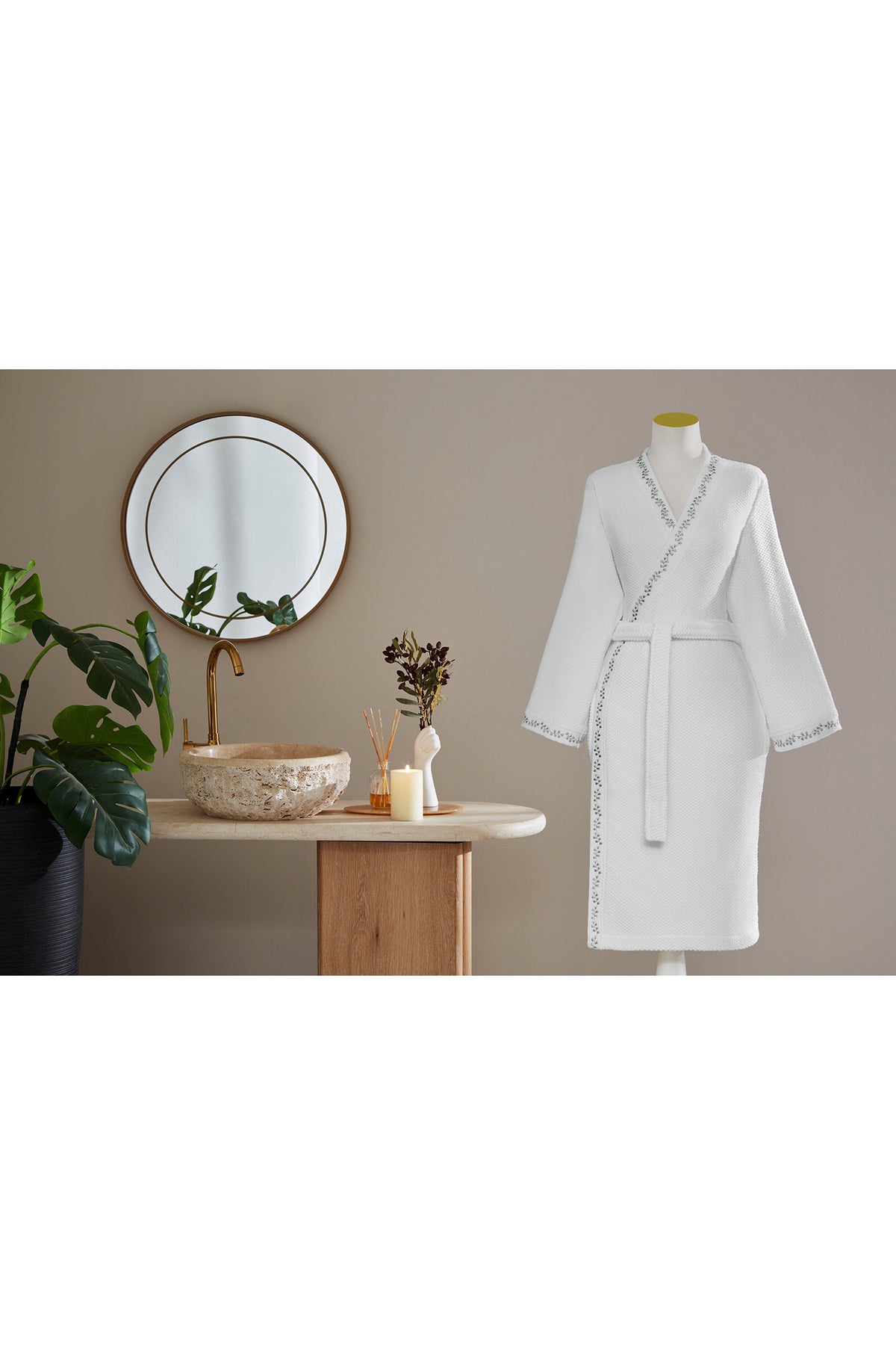 Ozdilek Foglia Kimono Women Bathrobe - MALLTURK