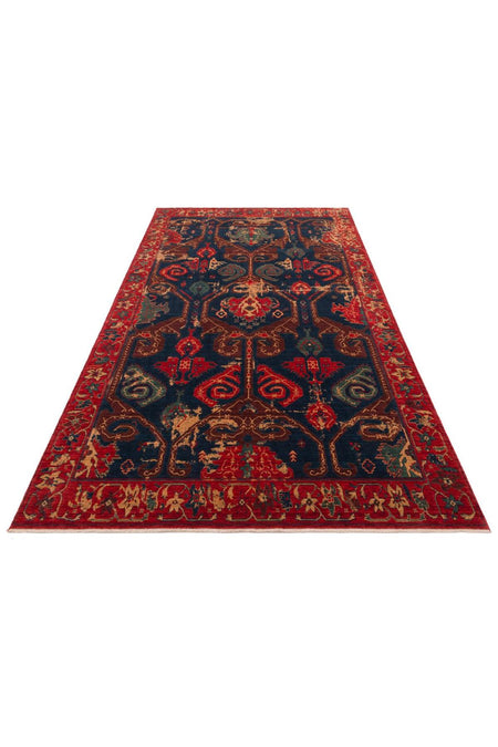 Eko Rug KADIM KDM 05 RED VINTAGE Anatolian Motifs Featuring New Zellanda Wool with Produced Handcrafted High - MALLTURK