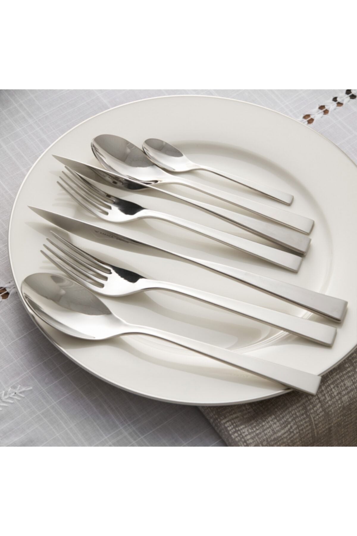 Karaca everest silver Boxed Flatware Set 84 Piece - MALLTURK