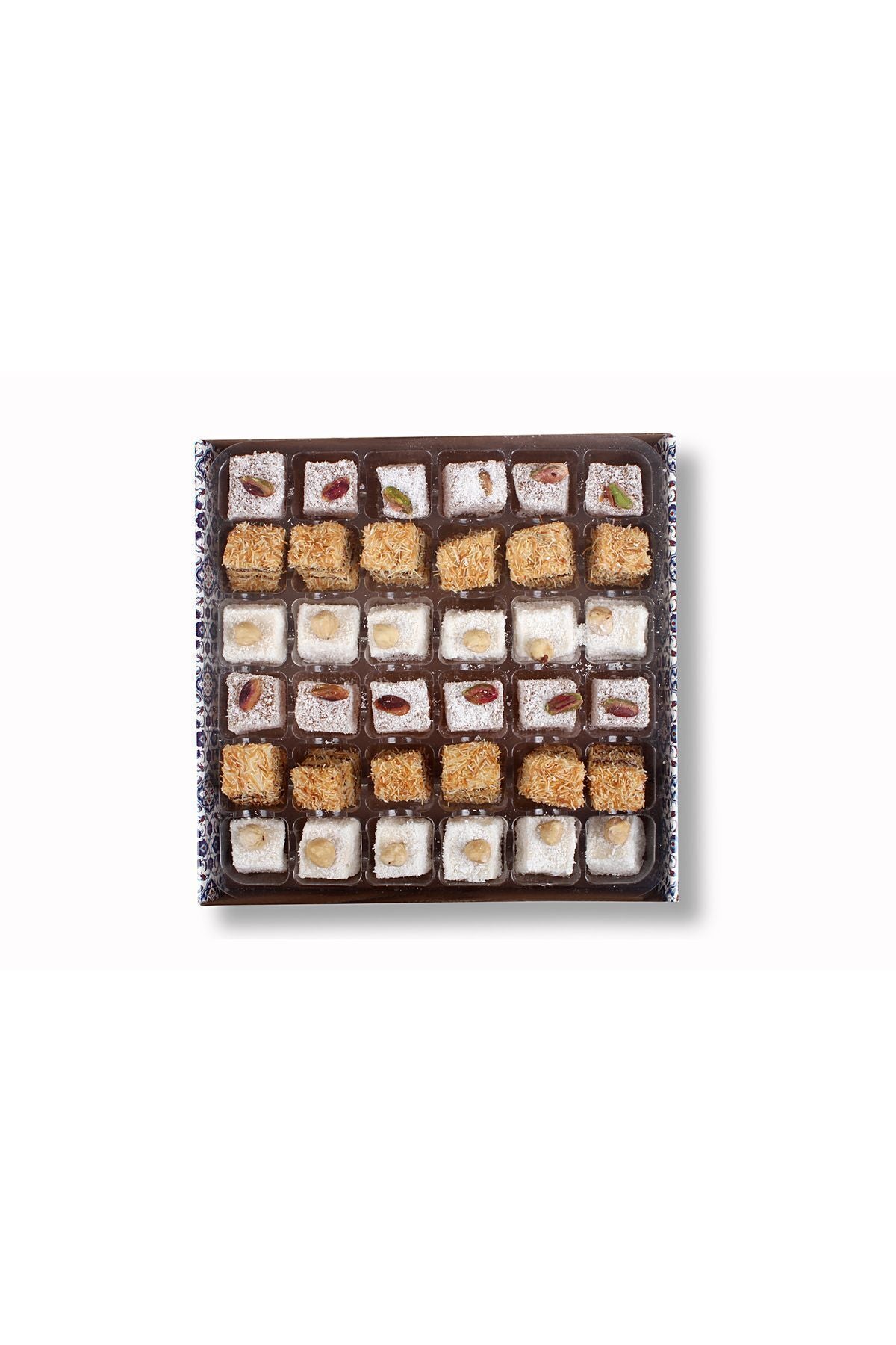 LOQO Assorted kuruyemisli Chocolate Sultan Style Gift Box kutu Turkish Delight ozel kumas canta hediyeli net 500 g - MALLTURK