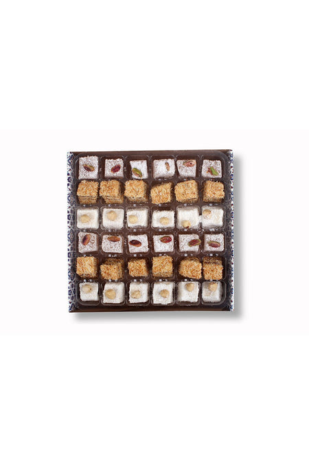 LOQO Assorted kuruyemisli Chocolate Sultan Style Gift Box kutu Turkish Delight ozel kumas canta hediyeli net 500 g - MALLTURK