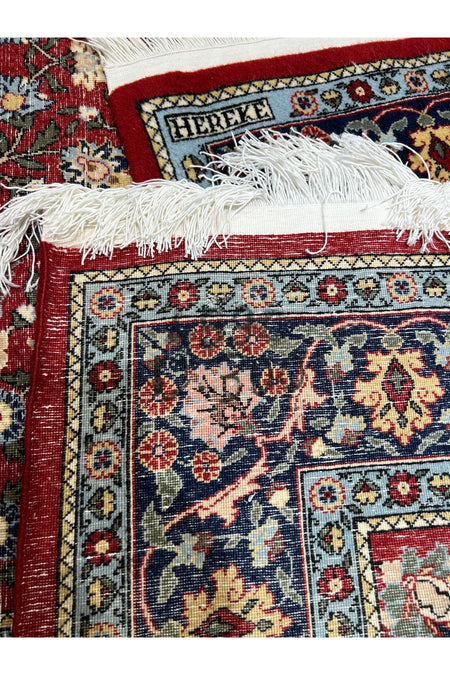 RD RAMAZAN DAG Hand Rug Art Hand-Woven Hereke Rug Signed Wildflower Design Size 305x201 - MALLTURK