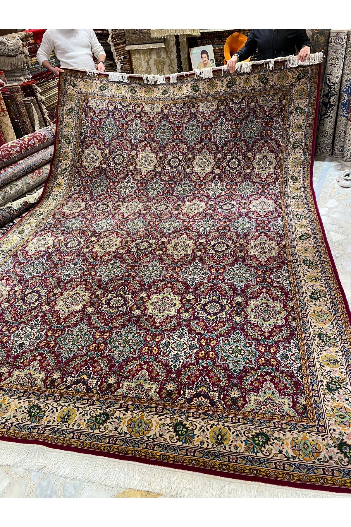 RD RAMAZAN DAG Hand Rug Art Hand-Woven Erzurum Ataturk universitesi Halicilik Merkezinde dokunmus , Sivas Acik Prison Workshop 384x2.67 - MALLTURK