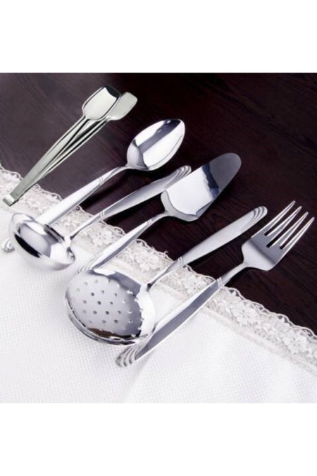 Nehir lizbon Plain 6 Piece Serving Utensil Set - MALLTURK