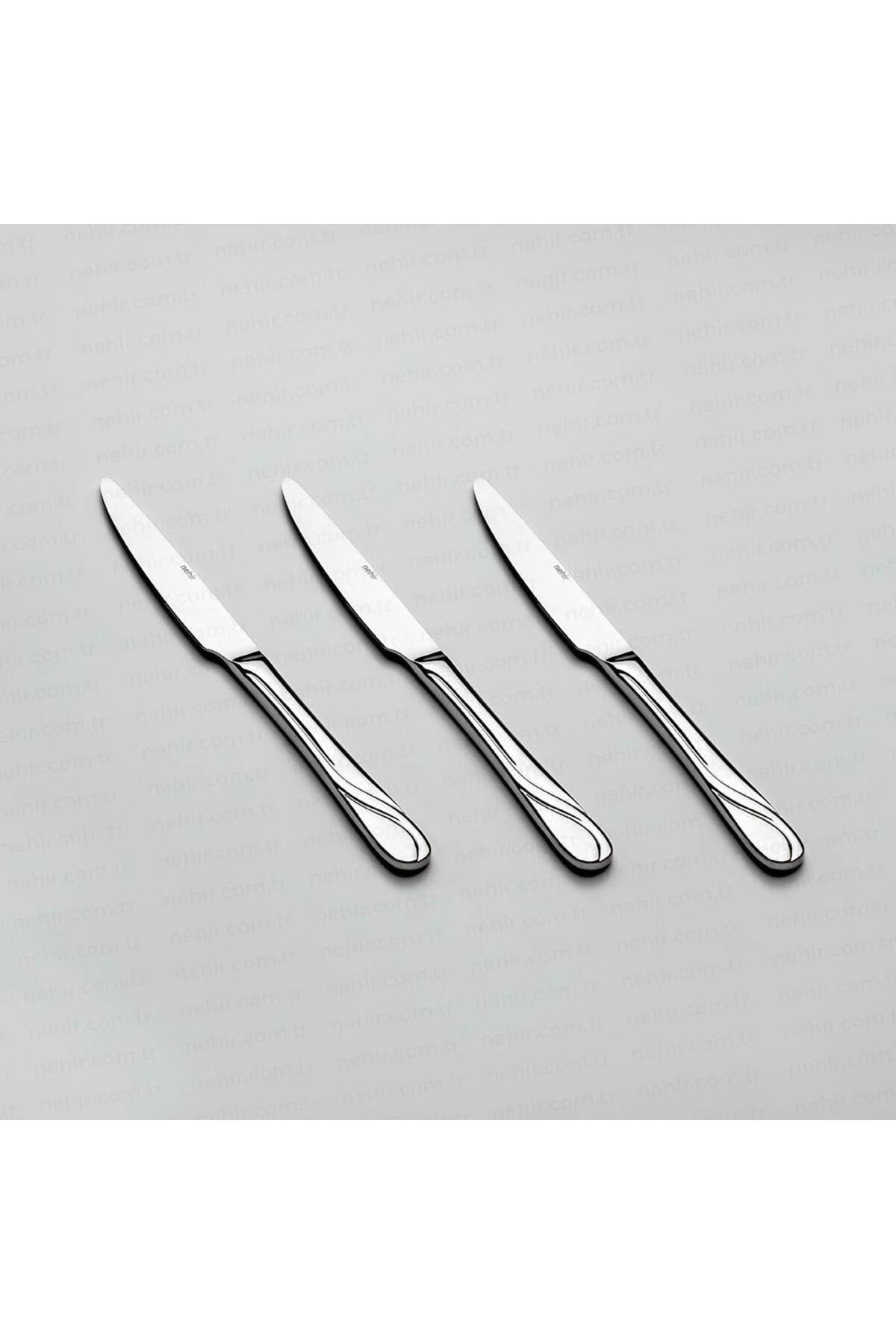 Nehir safir Dinner Knife 12 Pack Stainless Steel yemek Knife 18 10 - MALLTURK