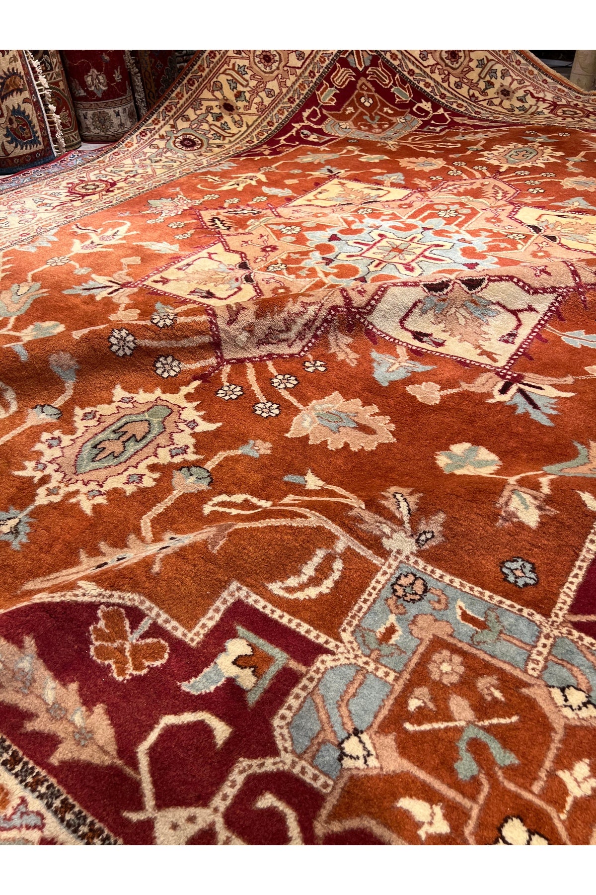 RD RAMAZAN DAG Hand Rug Art Hand-Woven Kula Rug Heriz Design 366x275 - MALLTURK