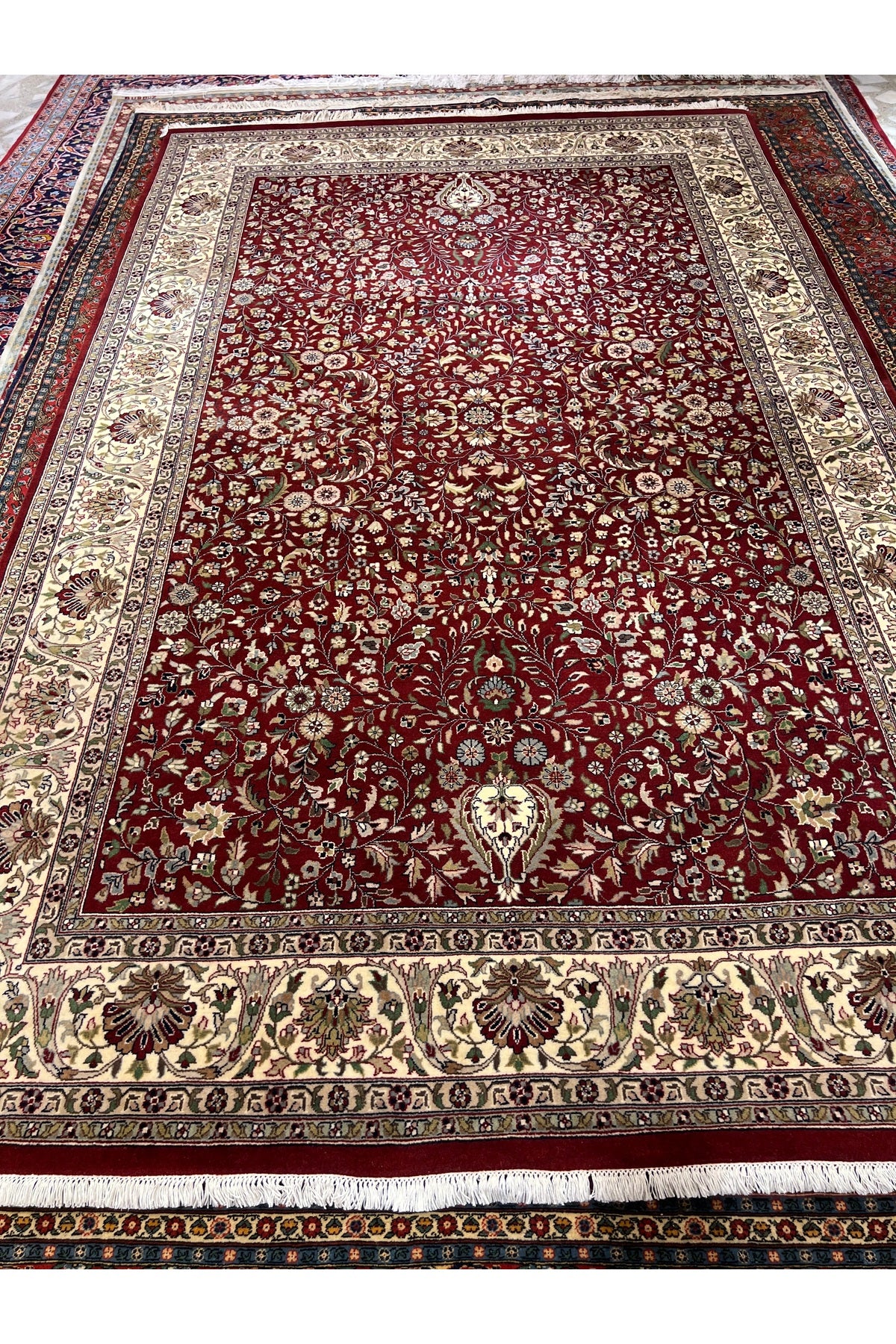 RD RAMAZAN DAG Hand Rug Art Hand-Woven Indian Rug Hereke Design Size 300x200 - MALLTURK