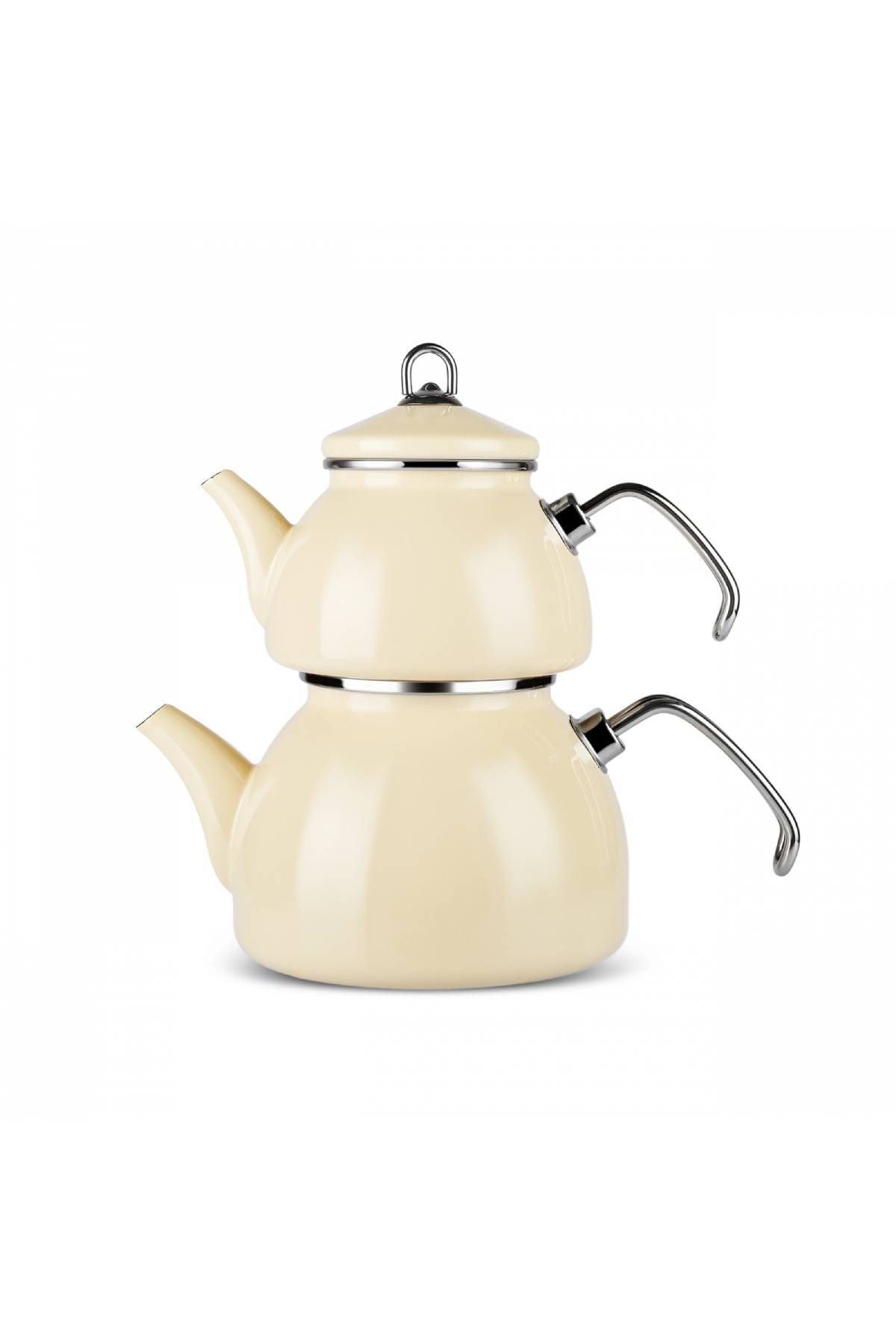 Karaca Erva Enamel induction Base Teapot Cream - MALLTURK